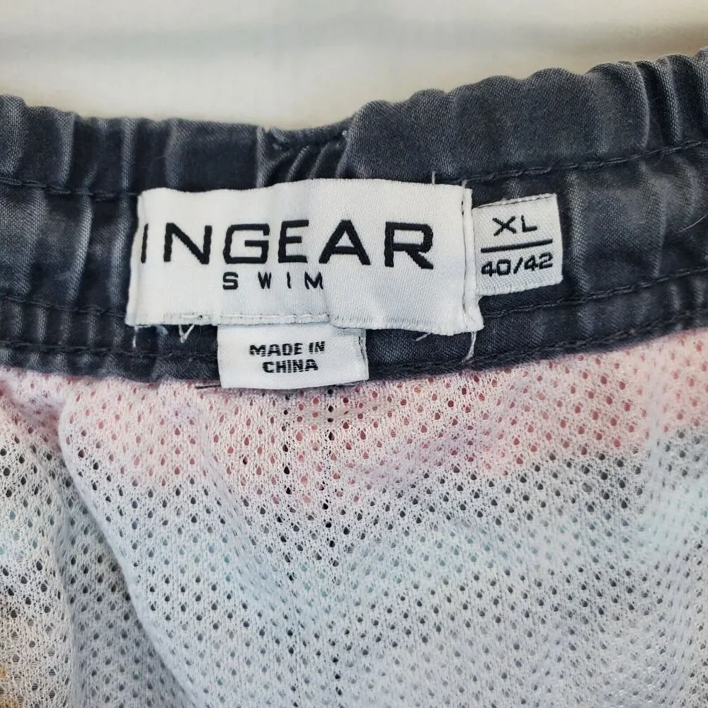 Ingear Swim Trunks Men XL 40 / 42 Drawstring Mesh Lining Beach Shorts Blue